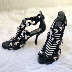 Balenciaga Black and White Sandals